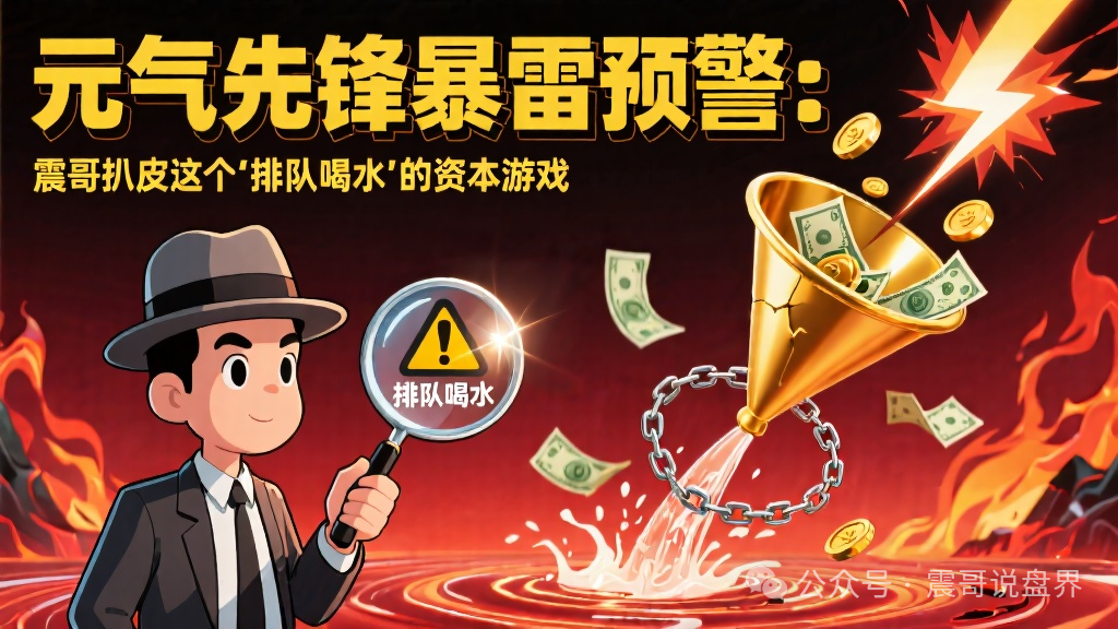 【元气先锋】暴雷预警：震哥扒皮这个＂排队喝水＂的资本游戏！